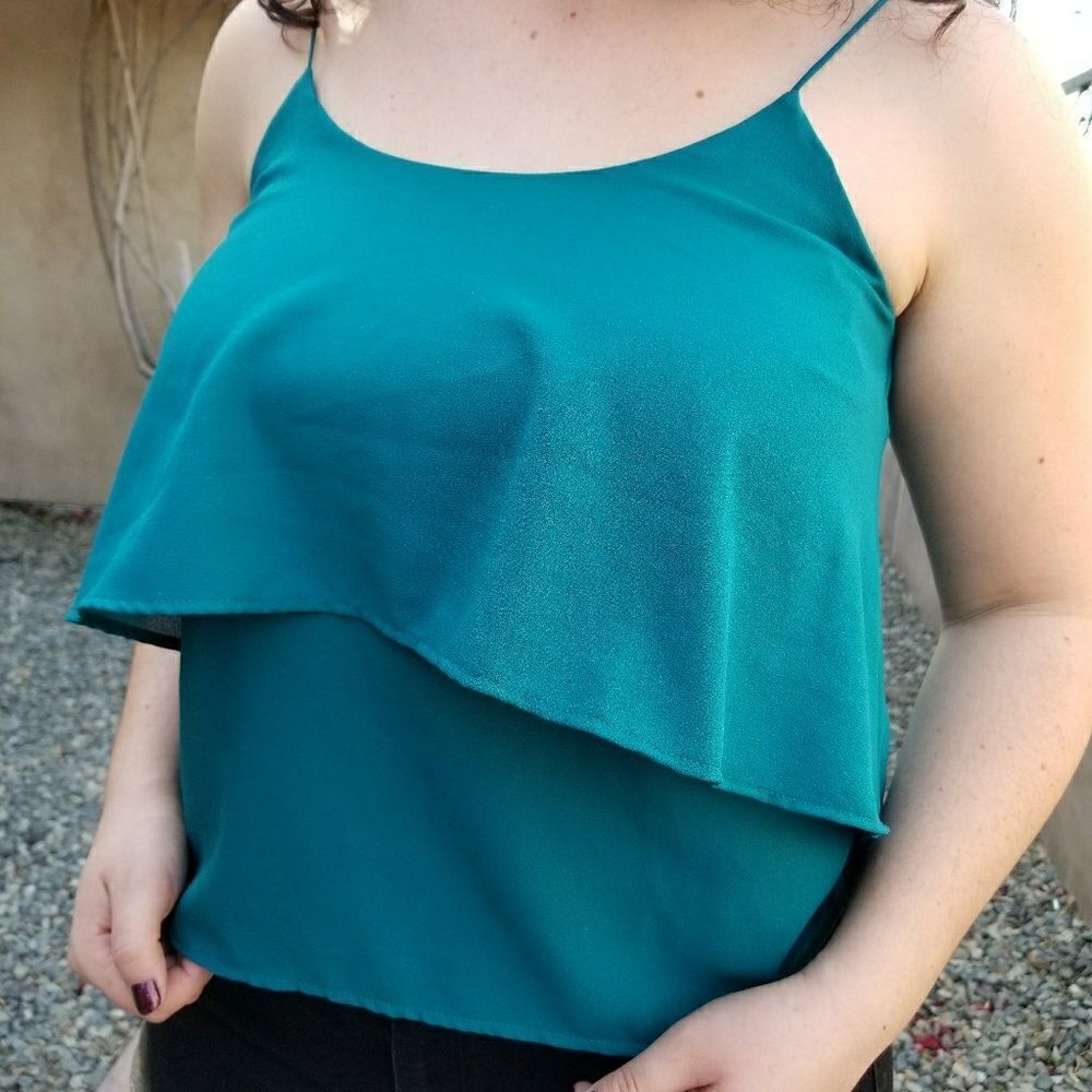 Paper Crane two tiered cami tank by size small